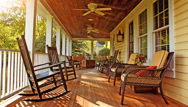 Tenant House Porch at The Inn at willow grove 